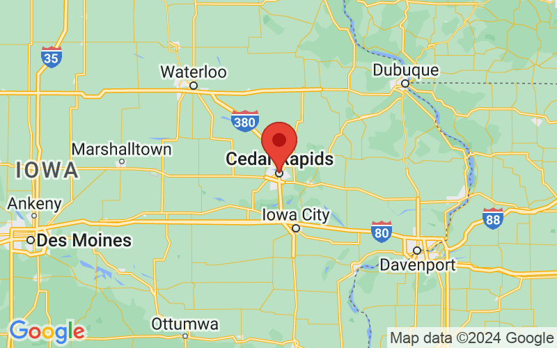 Map of Cedar Rapids, Iowa